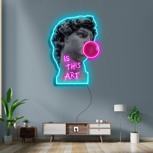 David Statue Neon Acrylic Artwork