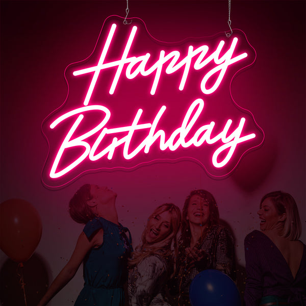 Happy Birthday Neon Sign