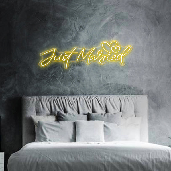 Just Married Neon Sign